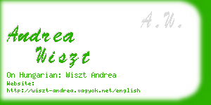 andrea wiszt business card